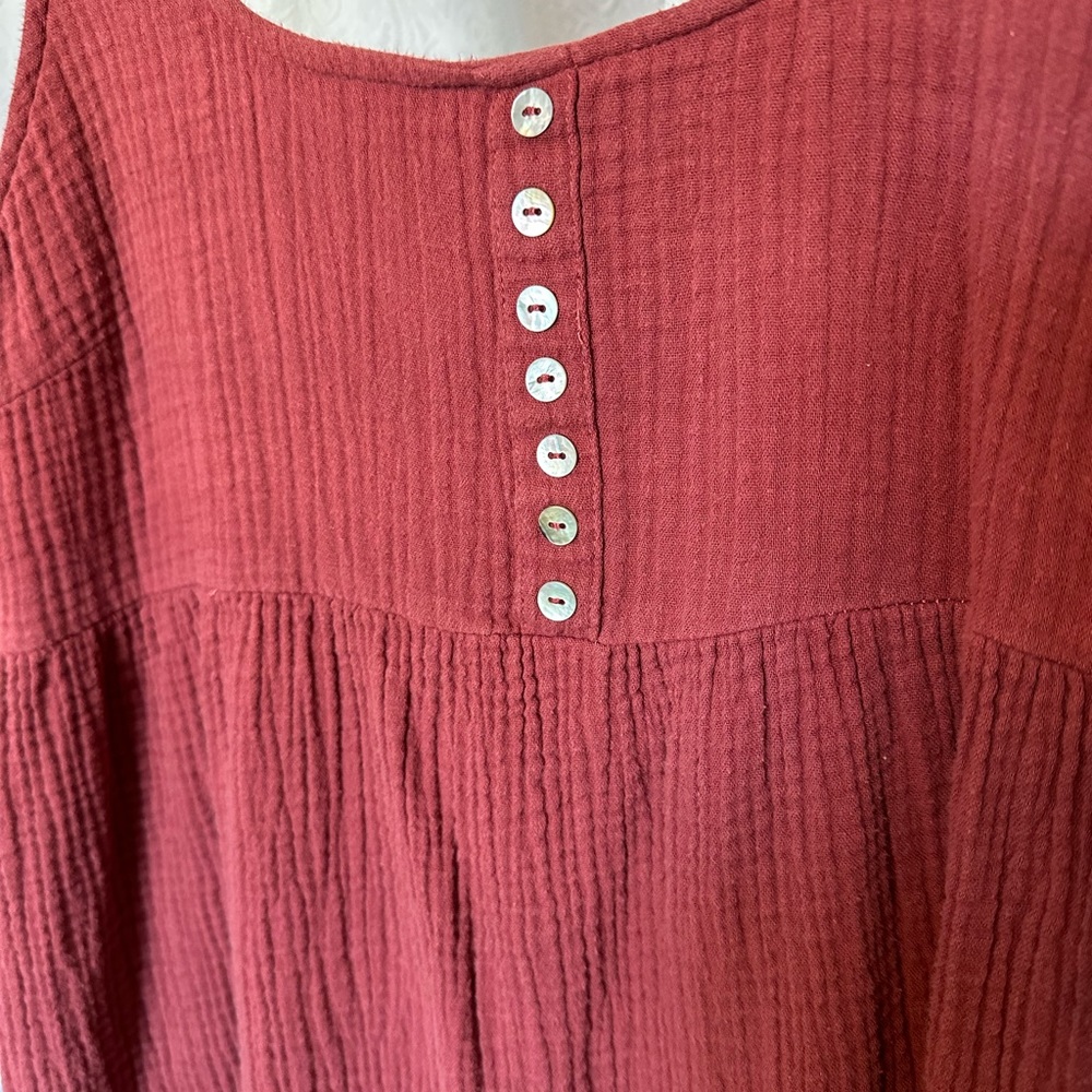 Urban Outfitters Mini Frock Dress in Red Clay - Picture 5 of 7